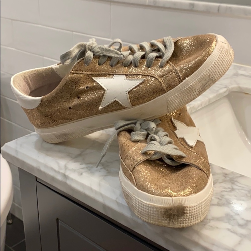 100% Authentic Golden Goose Metallic Sneakers